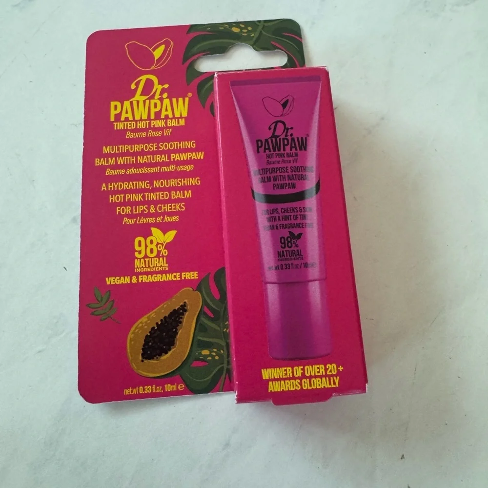 Dr Paw Paw tinted balm - 2 pack- pink & coral for cheeks and lips! 98% natural